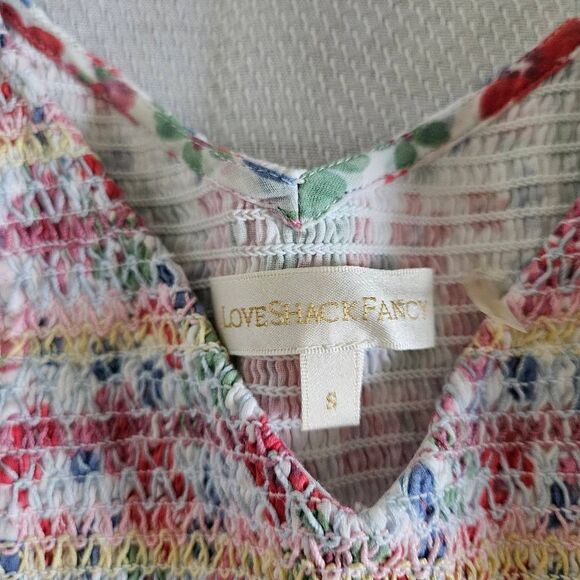 Loveshackfancy Analia Floral-Print Cotton Midi Dress Size Small - Picture 3 of 6